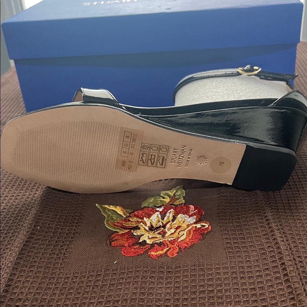 Stuart Weitzman Glossy Black Wedges - Picture 3 of 3